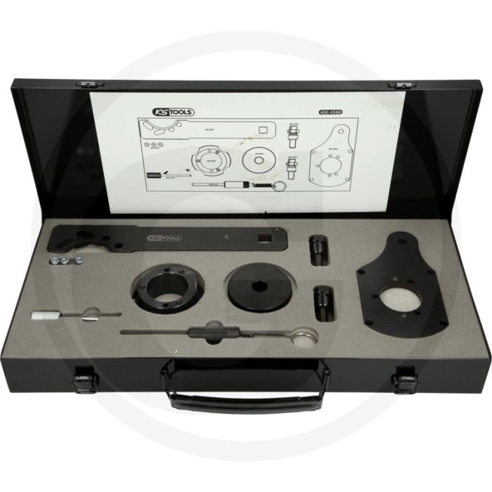 KS Tools Motoreinstell-Werkzeug-Satz für Opel, 11-tlg. - für professionelle Motor-Instandsetzung Opel Corsa-E 1,3 l CDTi.