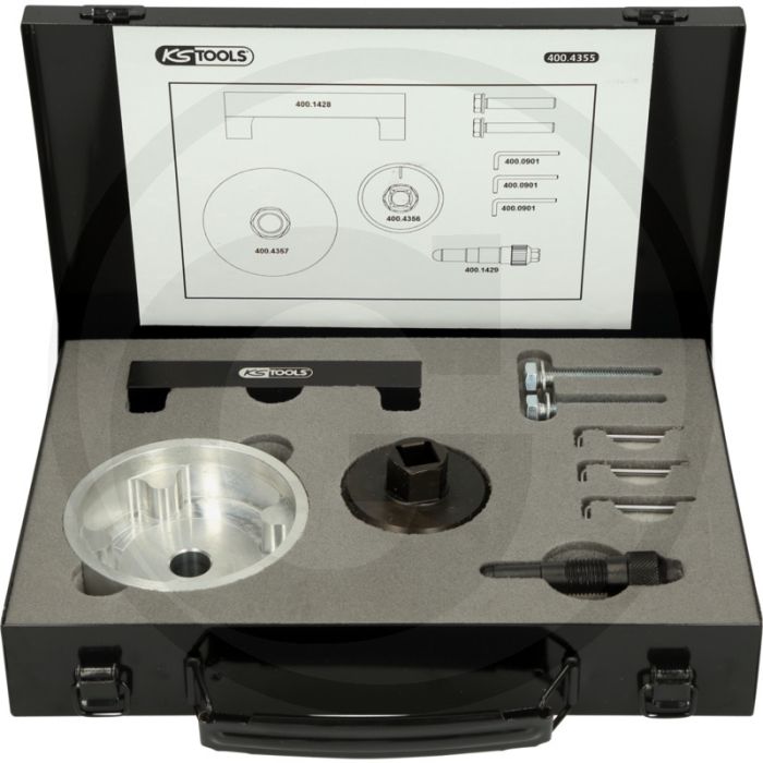 KS Tools Motoreinstell-Werkzeug-Satz für Audi, 9-tlg. 2,5 l TFSI RS Q3, RS 3, TT (2010-2016) KS Tools Motoreinstell-Werkzeug-Satz für Audi, 9-tlg. 2,5 l TFSI RS Q3, RS 3, TT (2010-2016)