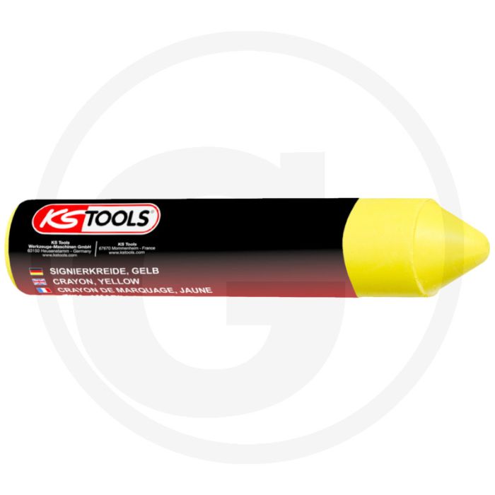 KS Tools Vetkrijt, geel (Pak van 12, lengte: 110 mm, D: 14 mm)
