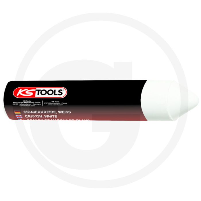 KS Tools Vetkrijt, wit (Pak van 12, lengte: 110 mm, D: 14 mm)