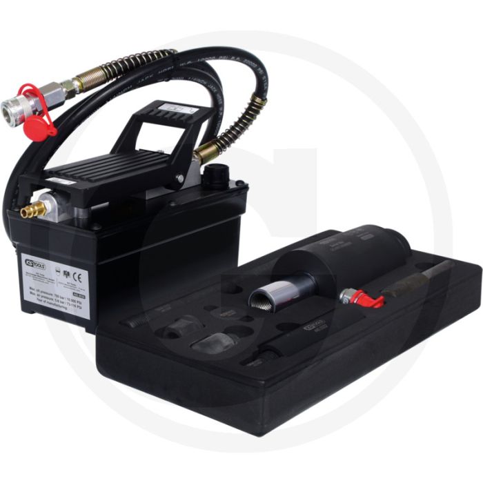 KS Tools Hydraulik-Einheit 16t, mit Luft-Hydraulik-Pumpe, 1 - Universaler Einsatz, automatischer Kolbenrücklauf