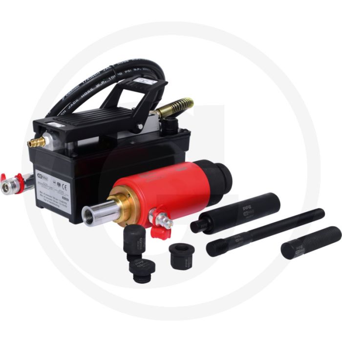 KS Tools Hydraulik-Einheit 22t, mit Luft-Hydraulik-Pumpe, 1 | Universaler Einsatz, automatischer Kolbenrücklauf