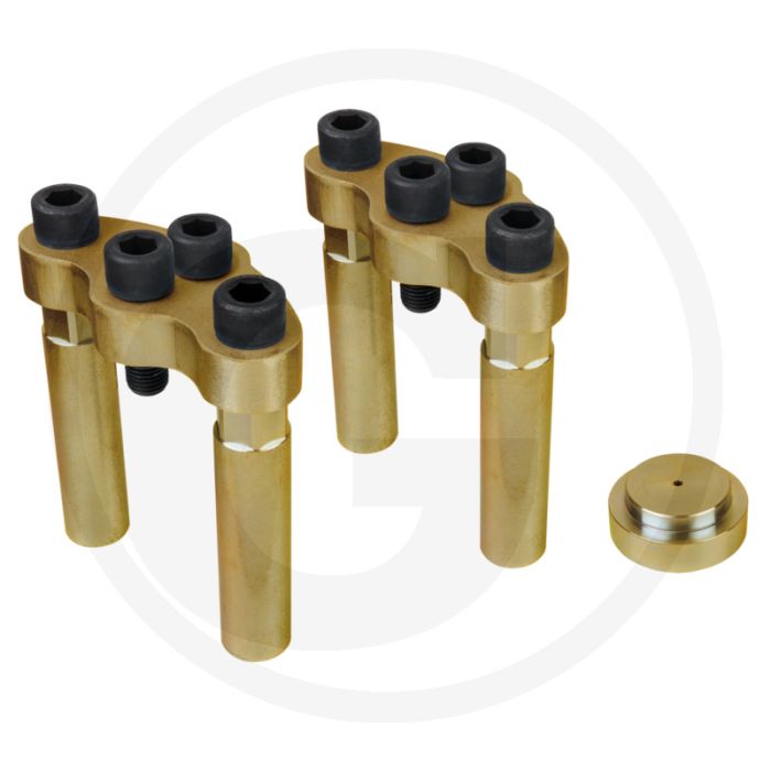KS Tools Nabenabzieher für niedrig gebaute Anhänger, 15-tlg. 225mm Nabe, 10 Schrauben KS Tools Nabenabzieher für niedrig gebaute Anhänger, 15-tlg. 225mm Nabe, 10 Schrauben