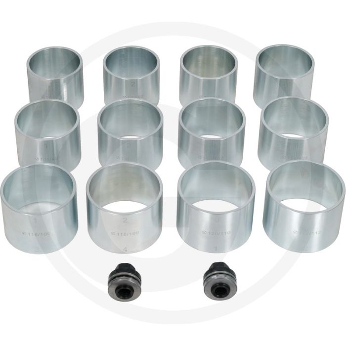 KS Tools Druk- en trekbussenset 14-delig - Voor montage en demontage van lagers - Gewicht: 16.400 gram