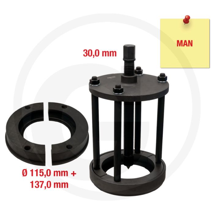 KS Tools MAN Differential-Kegelrollenlager-Abzieher, 12-tlg. Ø 115/137 mm