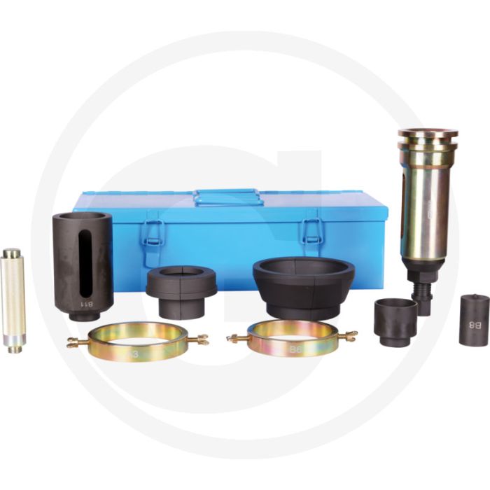 KS Tools Differential-Hauptwellenlager-Abzieher-Satz für DAF 35t. Stabiele Ausführung, inkl. 2 Halbschalenpaare. (Gewicht: 21400g) KS Tools Differential-Hauptwellenlager-Abzieher-Satz für DAF 35t. Stabiele Ausführung, inkl. 2 Halbschalenpaare. (Gewicht: 21400g)