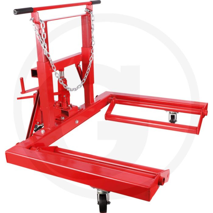 KS Tools Hydraulischer Radlifter 1 t - Stabiele Staalconstructie, 3 Lenkrollen, Overlastbescherming KS Tools Hydraulischer Radlifter 1 t - Stabiele Staalconstructie, 3 Lenkrollen, Overlastbescherming