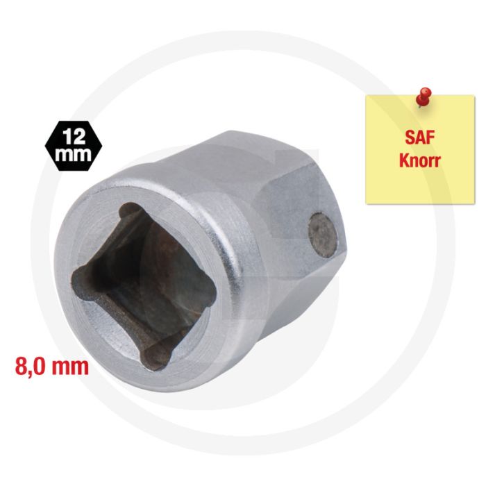 KS Tools Spezialeinsatz 4-kant mit Magnet, 8,0 mm, für SAF - Zurücksetzen des Bremskolbens. KS Tools Spezialeinsatz 4-kant mit Magnet, 8,0 mm, für SAF - Zurücksetzen des Bremskolbens.
