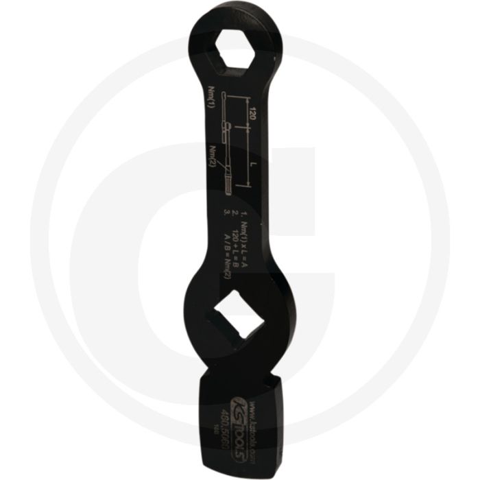 KS Tools 3/4" Schlag-Sechskant-Schlüssel mit 2 Schlagfläche - Bremssattelverschraubung Hinterachse KS Tools 3/4" Schlag-Sechskant-Schlüssel mit 2 Schlagfläche - Bremssattelverschraubung Hinterachse