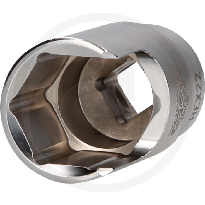 KS Tools 3/8" Spezial-Winkel-Rohrverbinder-Stecknuss, 22 mm - Zur sicheren Demontage und Montage von Winkelanschlüssen