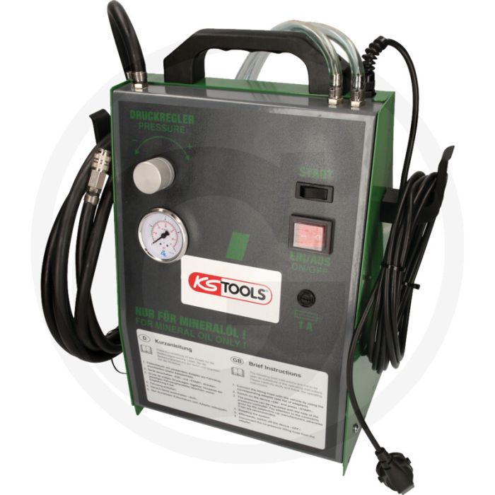 KS Tools Vul- en ontluchtingsapparaat KS 4 HY - 10L, 0,5-3,5 bar, 230V.