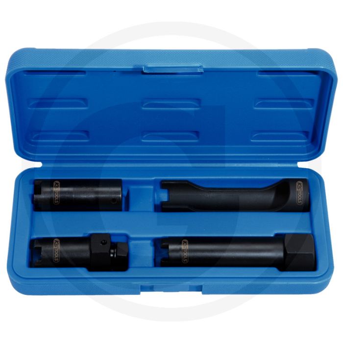 KS Tools Drukbouten-tapeind-doppenset, 4-delig - Nutzfahrzeuge - SW 32 x 4 tap - L: 122 mm