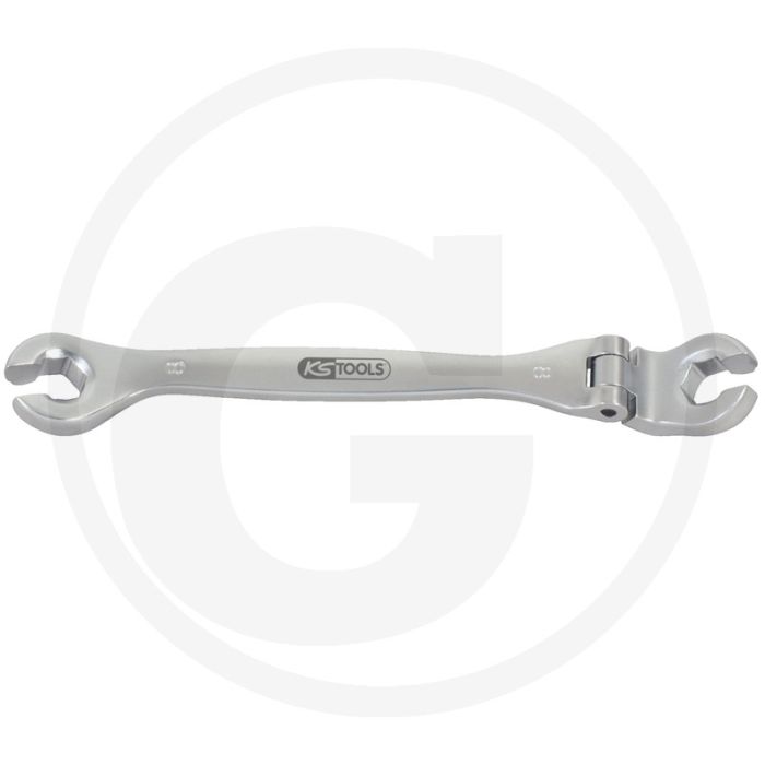 KS Tools CHROMEplus® open dubbele ringsleutel met scharnier, 8 mm - Flexibel & 15° gebogen KS Tools CHROMEplus® open dubbele ringsleutel met scharnier, 8 mm - Flexibel & 15° gebogen