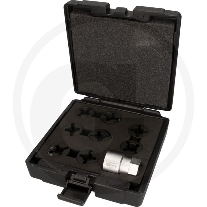 KS Tools Radbolzen-Gewinderep.-Satz voor M20x1,25, M20x1,5, M22x1,0, M22,1,5, M24,1,5, M24x2.