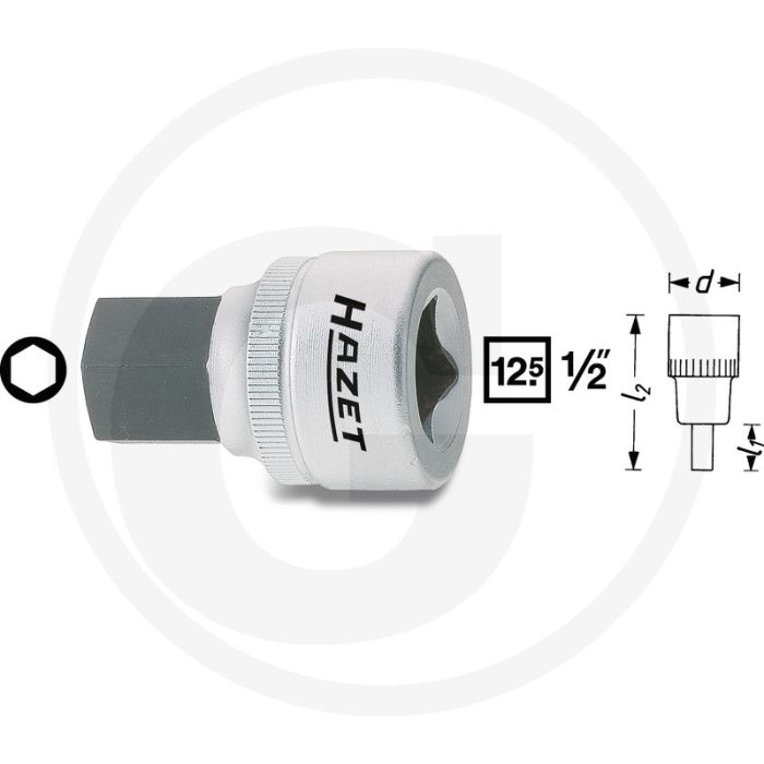 Hazet Dopsleutelbit 10mm Kling speciaal staal DIN 7422