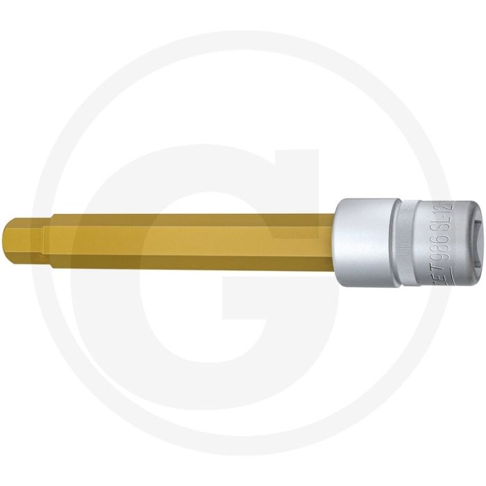Hazet Schraubendreher-Einsatz, 140 mm, SW12, TiN beschichtet.