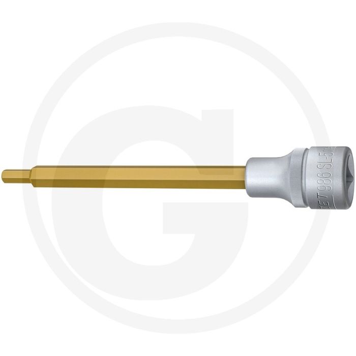 Hazet Schraubendreher-Einsatz, 140 mm, SW5, Ti (Vierkant 12,5 mm (1/2 Zoll), Innen-Sechskant Profil 5 mm)