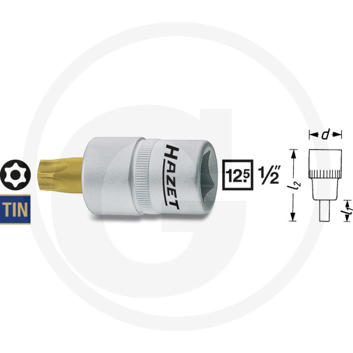 Hazet Dopsleutelbit TORX® T45H 55mm.