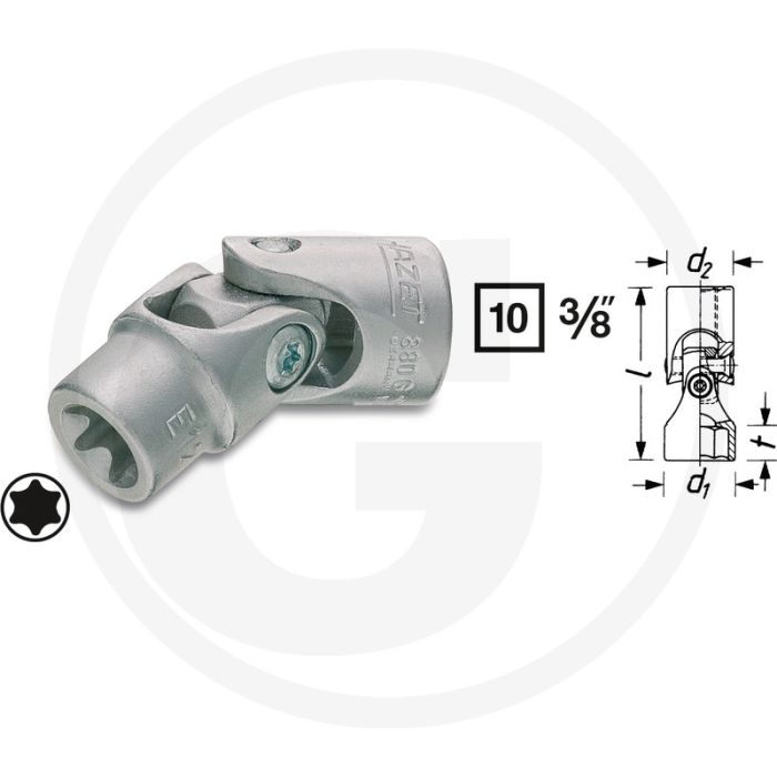 Hazet Dopsleutel TORX® E8 43mm Chroom-vanadium