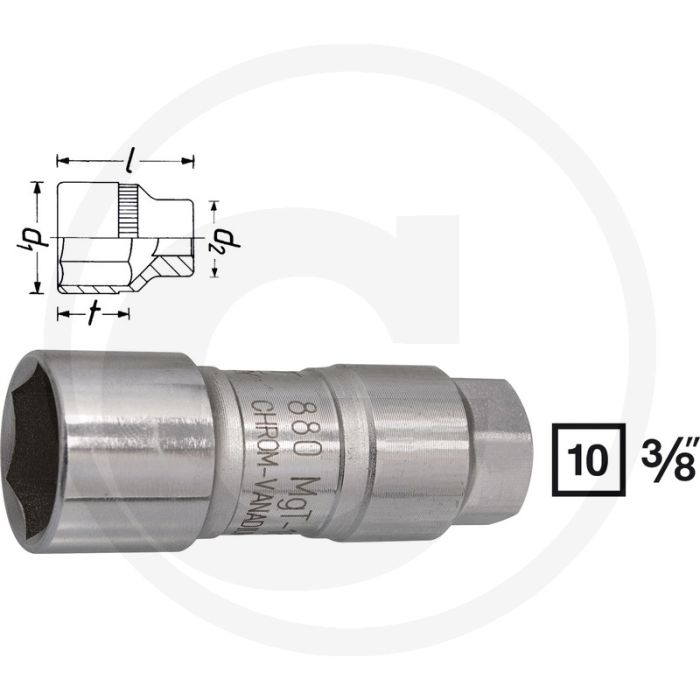 Hazet Bougie-dopsleutel 18mm Chroom-vanadium