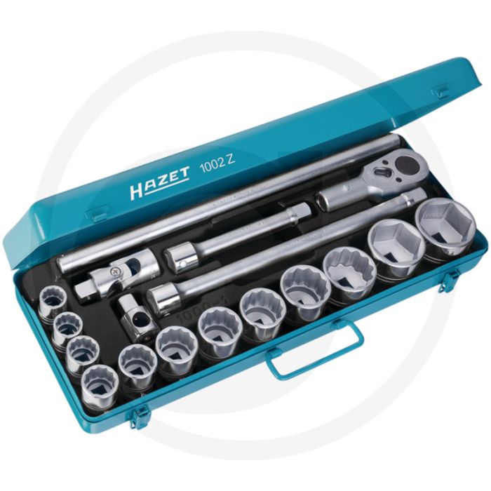 Hazet Dopsleutelset 3/4" 12x doppen SW 22-60 mm, verlenging 200-400 mm, ratelkop, draaistang