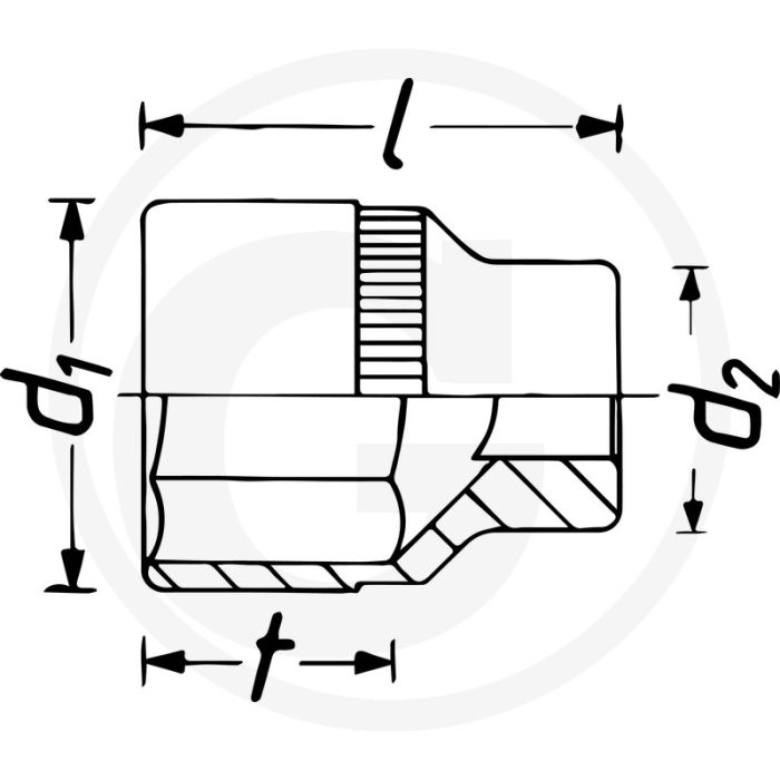 Hazet 6kant-Steckschlüssel-Einsatz 14mm, Vierkant 10mm (3/8")