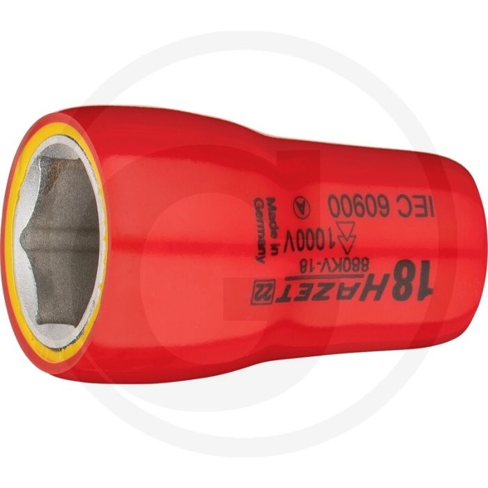 Hazet Sechskant Steckschlüssel-Einsatz (Vierkant 10 mm (3/8 Zoll), Außen-Sechskant-Tractionsprofil, 18 mm)