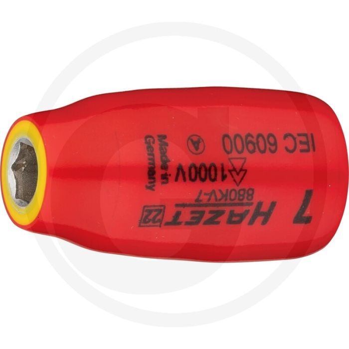 Hazet Sechskant Steckschlüssel-Einsatz (Vierkant 10 mm (3/8 Zoll), Außen-Sechskant-Tractionsprofil, 7 mm)