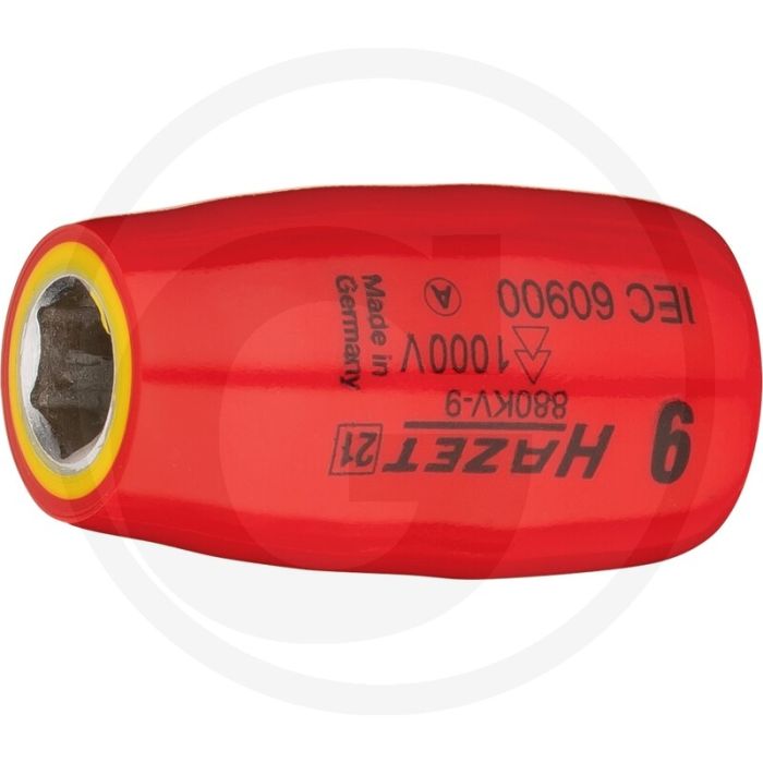 Hazet Sechskant Steckschlüssel-Einsatz (Vierkant 10 mm (3/8 Zoll), Außen-Sechskant-Tractionsprofil, 9 mm)