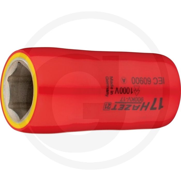 Hazet Sechskant Steckschlüssel-Einsatz (Vierkant 12,5 mm (1/2 Zoll), Außen-Sechskant-Tractionsprofil, 17 mm)