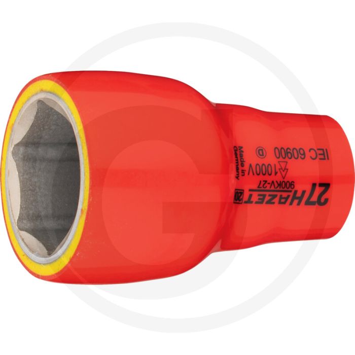 Hazet Sechskant Steckschlüssel-Einsatz (Vierkant 12,5 mm (1/2 Zoll), Außen-Sechskant-Tractionsprofil, 27 mm)
