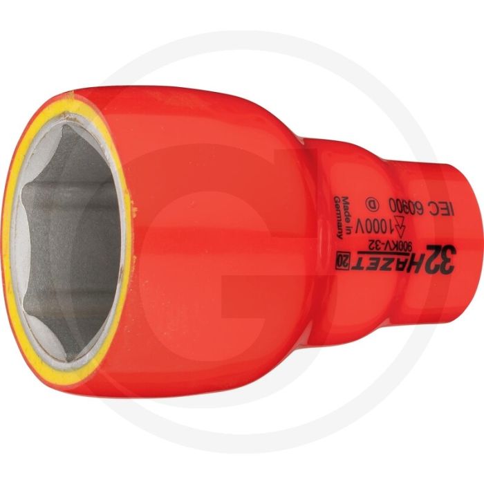 Hazet Sechskant Steckschlüssel-Einsatz (Vierkant 12,5 mm (1/2 Zoll), Außen-Sechskant-Tractionsprofil, 32 mm)