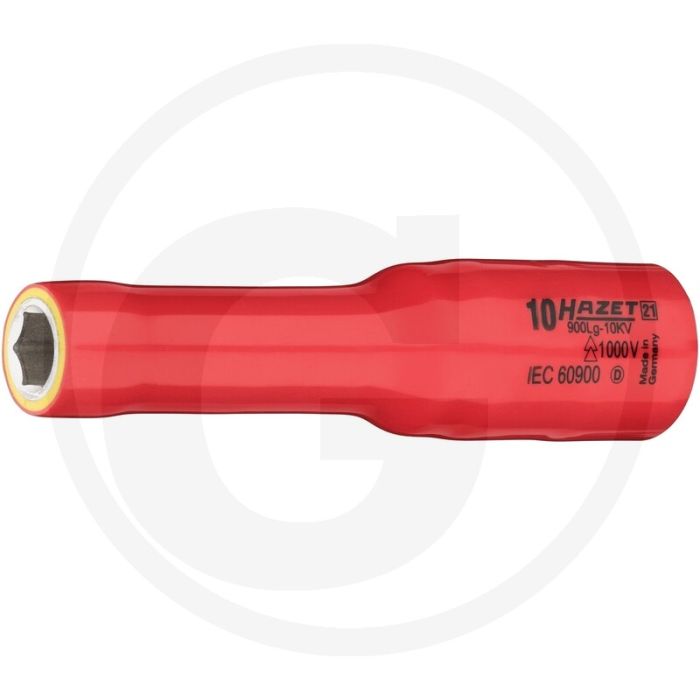 Hazet Sechskant Steckschlüssel-Einsatz (Vierkant 12,5 mm (1/2 Zoll), Außen-Sechskant-Tractionsprofil, 10 mm)