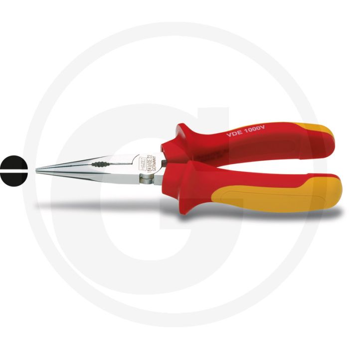 Hazet VDE-platrondbektang 160 mm Chroom-vanadium EN/IEC 60900/DIN ISO 5745