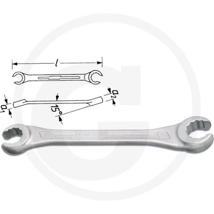 Hazet Dubbele ringsleutel (open) 17 x 19 mm