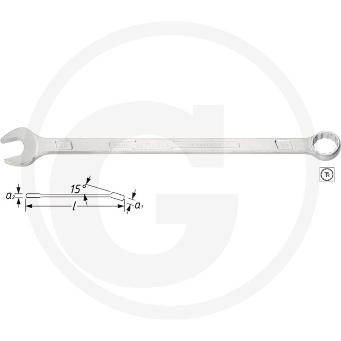 Hazet Ringsteeksleutel, extra lang, slanke uitvoering, 18mm, 320mm