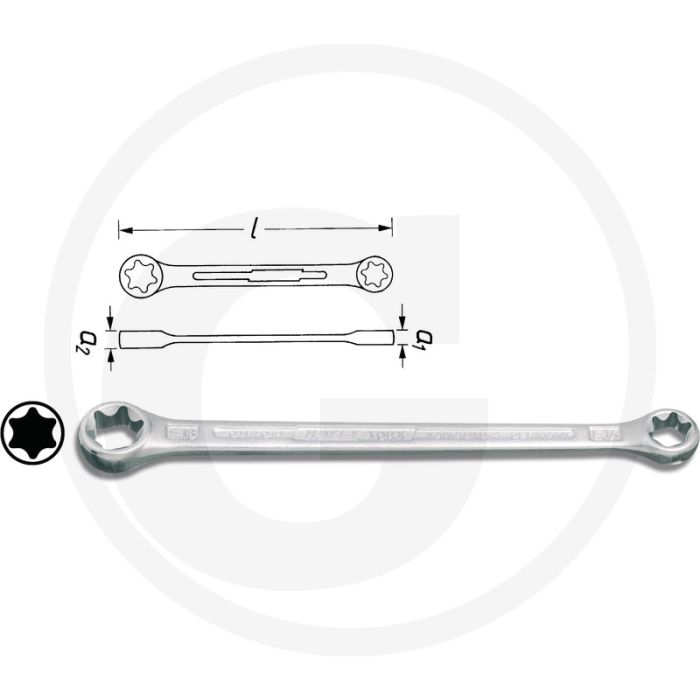 Hazet Dubbele ringsleutel TORX® E14 x E18 180 mm