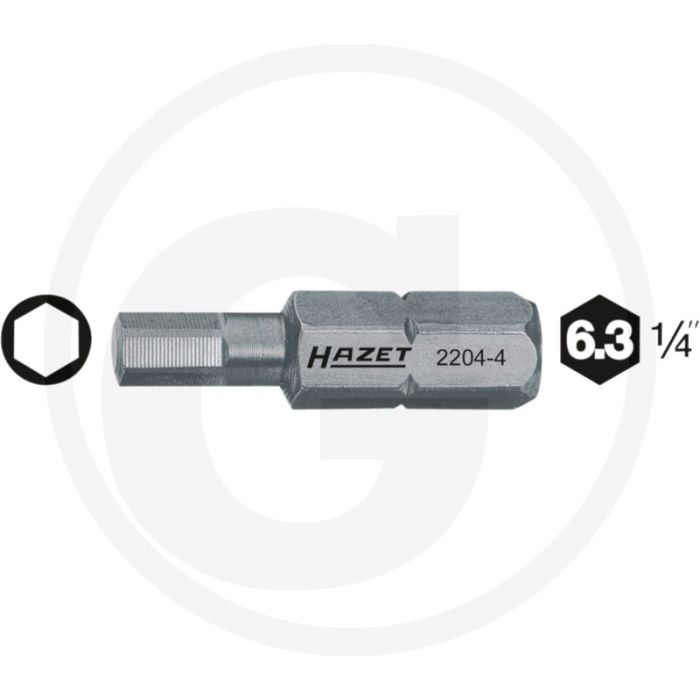 Hazet Bit 25mm Speciaal Staal 3mm ∙ 1/4" ISO 1173 C6.3 - 100mm