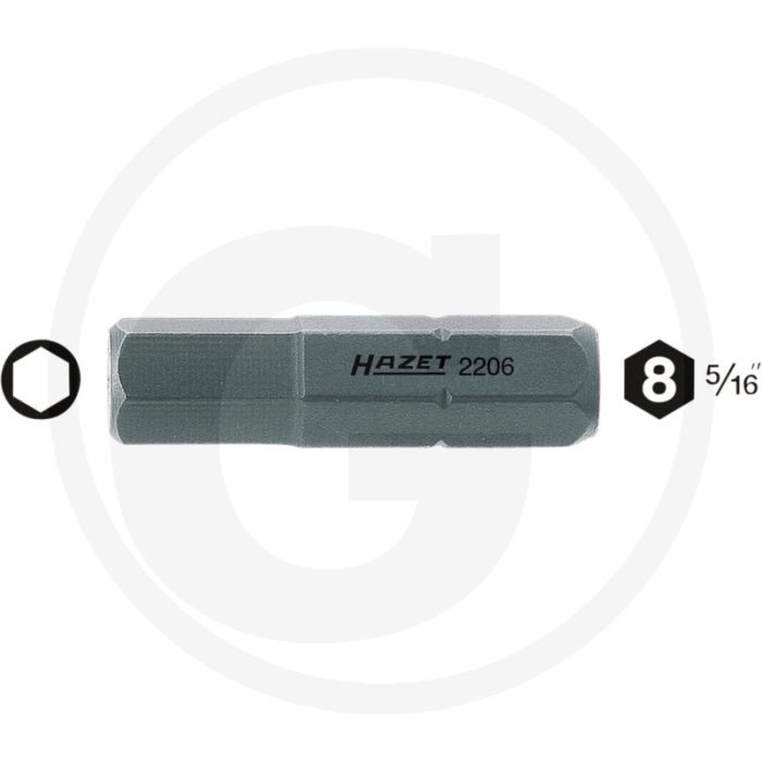 Hazet Bit 30mm 10mm 5/16" ISO 1173 C8 - Bits 2206