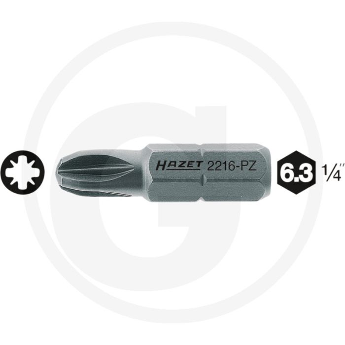 Hazet Bit PZ1 25mm Speciaal Staal
