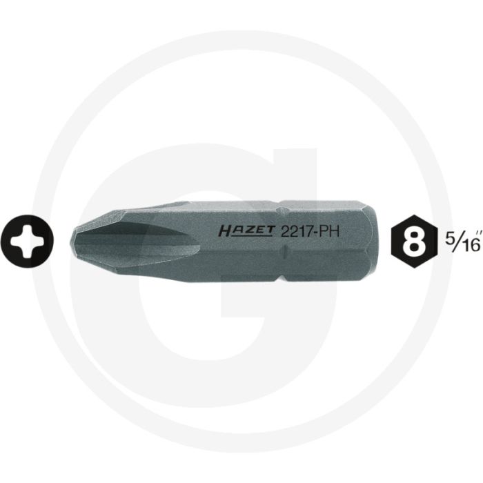 Hazet Bit PH4 38mm 6kant-Antrieb ISO 1173 C8 (5/16") - 100 tekens