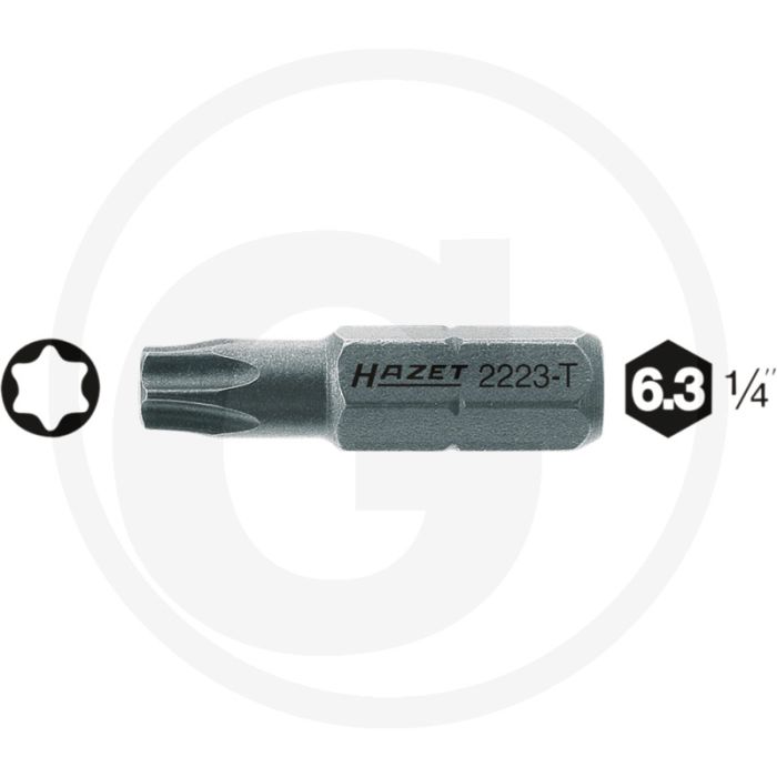 Hazet Bit T15, Speciaal Staal, 25mm