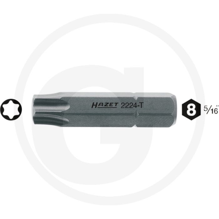 Hazet Bit T27 35mm 6kant-Antrieb ISO 1173 C8 (5/16")