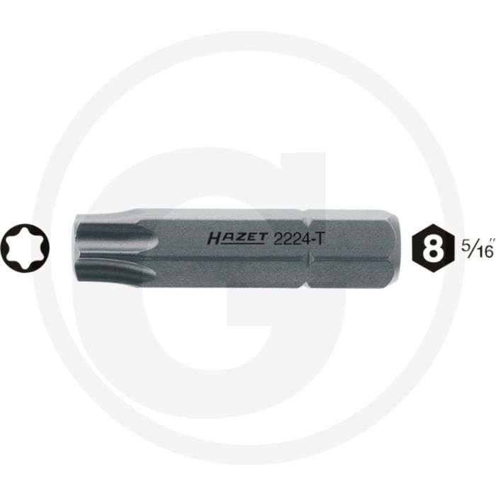 Hazet Bit T30 35mm 6kant-Antrieb ISO 1173 C8 (5/16")