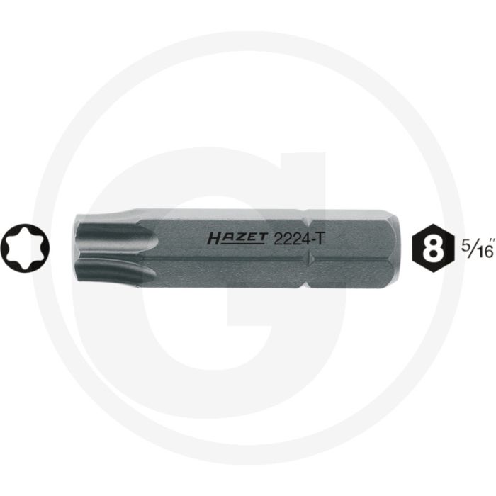 Hazet Bit T45 35mm 7,82mm TORX - 100 tekens