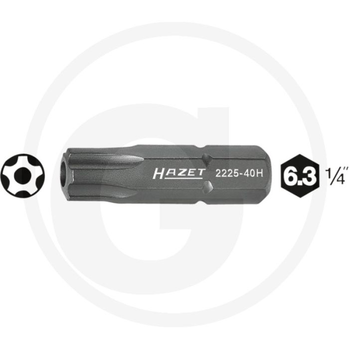 Hazet 5-sterren-bit 25mm, 10H ∙ ISO 1173 C6,3 (1/4")