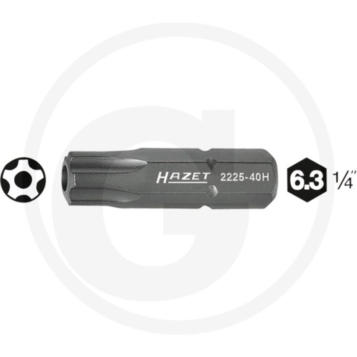 Hazet 5-sterren-bit 25mm 20H ISO 1173 C6,3 (1/4")