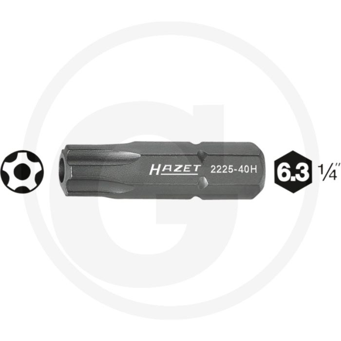 Hazet 5-sterren-bit 25mm 40H ISO 1173 C6,3