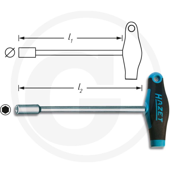 Hazet Dopsleutel 6mm 256mm Chroom-vanadium