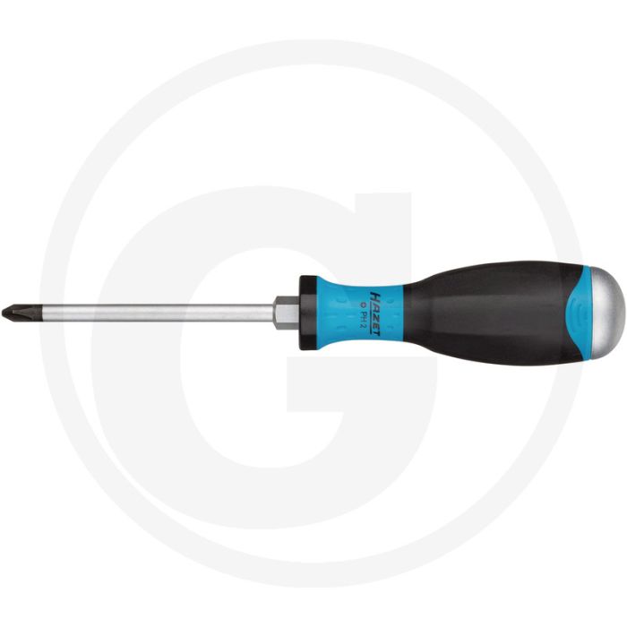 Hazet Schroevendraaier 180 mm Kling mat verchroomd, punt gezwart
